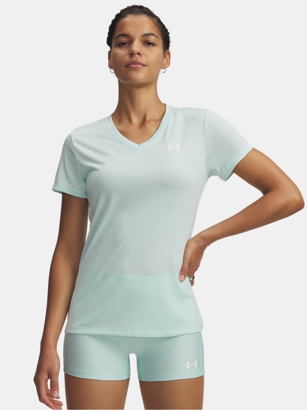 Under Armour Mint Short-Sleeve V-Neck Performance Tee size medium